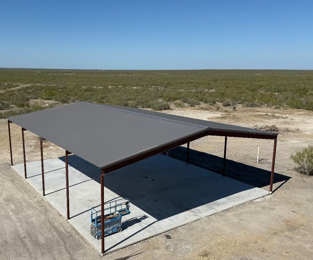 Open-Sided Equipment Cover — Structural Solutions Group, South Texas